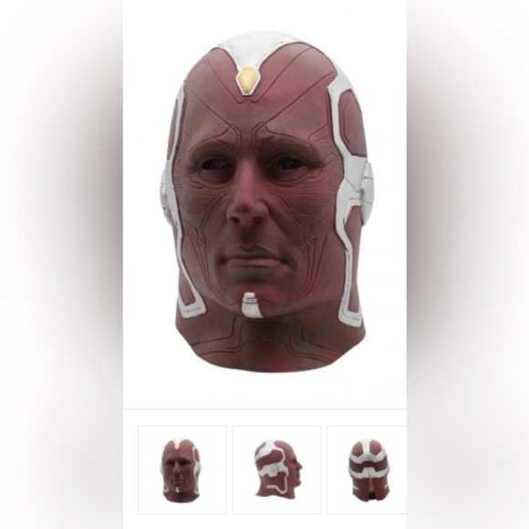 Adult Marvel Vision Halloween Costume Cosplay Mask - Picture 1 of 3